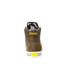 Supra VAIDER Høye Sneakers Herre Olivengrønne/Gull/Hvite | NO-38369